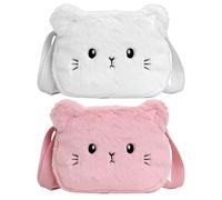 2 Piezas Bolso De Hombro De Gato, Lindo Bolso De Hombro De Lujo, Bolso De Hombro Para Niñas, Bolso De Cuerpo Cruzado Ajustable, Bolso De Hombro Liviano.