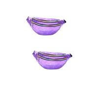 2 Piezas Bolso De La Cintura De Las Señoras para Riñonera De Las Mujeres Bolso del Delirio Señoras Bolsos De Hombro Bolsa De Cintura Púrpura WRITWAA