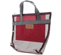 2 Piezas Bolso de Playa de Malla Asa y Cremallera para Mujer | Tejido de Malla Transpirable, Guarda Chanclas y Toallas Mojadas, para Viajes y Compras