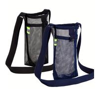 2 piezas Bolso para mascotas para exteriores, para botella de agua para perros, bolso cruzado para taza, bolso portátil de malla para botella de agua, bolso cruzado para taza de agua para mascotas