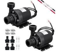2 Piezas Bomba de Agua 12v, Bomba de Agua Pequeña 800L/H 5M, Bombas de Agua Sumergible Sin Escobillas para Estanque Acuario Tanque de Peces Fuente Solar Piscina Sistema de circulación