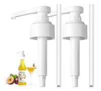 2 Piezas Bomba para Jarabes para Monin 1 L, bomba dosificadora 10 ml, dispensador de bomba, kit dispensador de jarabes reutilizable, dispensadores de jarabe para jarabes en botella de vidrio Monin