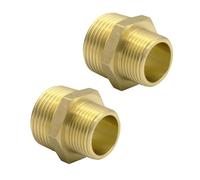 2 Piezas Boquilla Reductora 3/4" x 1/2", 3/4" x 1/2"Machón Reducido de Latón Reduccion 3/4 a 1/2, Conectores Reductores de Latón, para Reductores de Tuberías de Agua (20 x 25 mm)