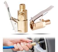 2 piezas Boquillas Inflado Neumático Conector de válvula de mandriles neumáticos Portabrocas de aire de 8 mm Boquilla de bomba de coche Clip roscado para infladores Bomba de aire Máquina compresora