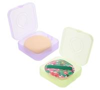 2 Piezas Borla de Maquillaje Triangular de Esponja | Impreso Floral, Estética China Moderna, y No Absorbente, para Reuniones y Ocasiones Obsequios