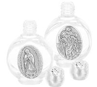 2 Piezas Botella De Agua Botellas De Vidrio De La Iglesia Frasco De Agua Botella De Agua De Exorcismo Botellas Diminutas Corazones De Cristal La Cruz Lenny Viajar
