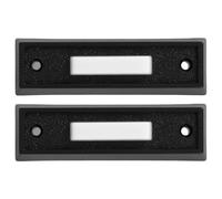 2 Piezas Botón Pulsador de Timbre LED Negro de Plástico para Pared | Luz Integrada, Visibilidad Nocturna Suave, Instalación Fácil, Respuesta Precisa, Pasillos y Garaje