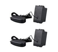 2 piezas botón tirante con cuerda, 1P 16 A 220 V, compatible con Bticino Living International, color negro, cable de 2 metros, ideal para baño, ducha y bañera, 1 módulo, serie MBL