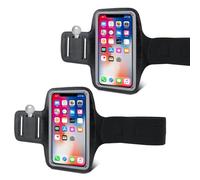 2 Piezas Brazalete Deportivo para Correr, Brazalete Móvil Running, Brazalete Móvil Deportivo Ajustable, Porta Movil Runnning Teléfono Brazalete para Todos Los Teléfonos Inteligentes hasta 6,8"