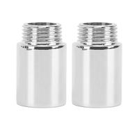 2 Piezas Brazo de Extensión de Ducha, Rosca Macho Hembra Extensor de Cabezal de Ducha de Acero Inoxidable Cromado, Adaptador de Cabezal de Ducha para Baño(3cm/1,2 pulgadas)