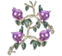 2 Piezas Broche de Arándano de Aleación Elegante | Color Púrpura, Estilo Creativo de Fruta, Uso Diario y Trabajo, Complemento para Mujeres