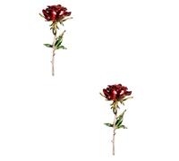 2 Piezas Broche De Rosa Colgante Broches De Flores Para Mujer Alfiler De Collar Pin De Solapa De Suéter Broche De San Valentin Decoración De Ropa Broche De Ramo Aleación Rojo OATIPHO
