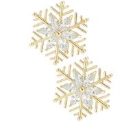 2 Piezas Broche Elegante Forma de Hielo, Aleación Dorada