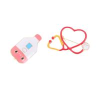 2 Piezas Broche Médico de Aleación Esmalte Colorido, Corazón | Día Enfermera, Identifica Personal, Estilo Elegante, Acabado Vibrante, Grupo Sanitario, Resistente