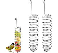 2 Piezas Brochetas de Frutas para Pájaros, Acero Inoxidable Colgar Fruta Vegetal Carne Comedero Espiral Brocheta Verduras Loros Alimento Palitos Cestas Alimentos para Cacatúas