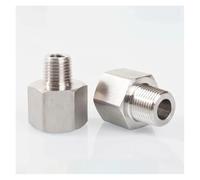 2 piezas BSPP hembra a BSPT macho rosca métrica, reductor de acero inoxidable 304, casquillo hexagonal, adaptador tubería agua y gas, conector ICXLPMC (hembra M14 x 1,5, M12 1)(FEMALE DN15-1/2")