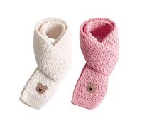 2 Piezas Bufanda De Oso Para Niños, Linda Bufanda Cálida, Bufanda Resistente Al Viento, Bufanda De Punto Suave, Bufanda Versátil