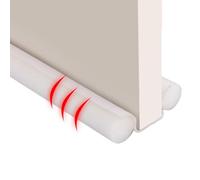 2 Piezas Burlete Puerta Entrada Espuma, 93cm Burlete Bajo Puerta Doble Rollo, Tira De Sellado Inferior De Puerta Ajustable, Tira De Sellado Para Antipolvo, Aislamiento Acústico, Agua E Insectos