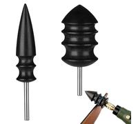 2 piezas Burnisher Kit para artesanía de cuero - DIY Leathercraft Carving Tool Set con sacapuntas puntas pulido accesorios