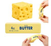 2 Piezas Butter Cheese Squishy, Juguete Apretar Mantequilla