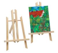 2 piezas caballetes de madera para exhibición de arte mediano, soporte de caballete para pintar sobremesa, soporte de lienzo para fiestas, cumpleaños, bodas, artes y manualidades