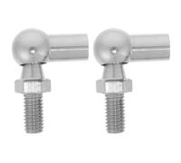 2 Piezas Cabeza de Rótula de Acero Inoxidable Plata para Varillaje | Articulación Esférica para Soportes y Barras, Instalación Sencilla, Uso en Mantenimiento Industrial