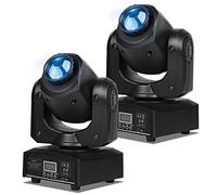 2 Piezas Cabeza Móvil RGBW LED Luz de Escenario DMX512 con 8 Patrón 8 colors para Club, DJ Show, Theatre, Disco Theques (Inventario Alemán)