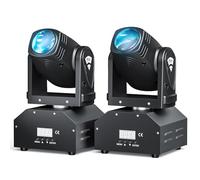 2 Piezas Cabezas Moviles Beam LED RGBW Cabeza Móvil Luz de Escenario Lámpara Moving Head d-mx512 para KTV, Bares, Clubes, Actuaciones, Bodas
