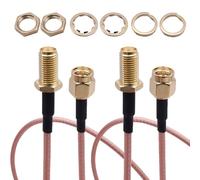 2 Piezas Cable Alargador Rpsma, Cable SMA RG316, Cable Coaxial de Extensión de Antena 4G LTE SMA Hembra a Macho de 30 cm, RG316 para Módem, Enrutador Celular, Cámara de Seguridad y Radioaficionado