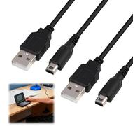 2 Piezas Cable Cargador para Nintendo DSi/DSi XL/2DS/2DS XL/3DS/3DS XL, 1.2M Cable de Carga USB, Compatible con Carga Rápida, Seguridad de Sobrecorriente, Durable y Ligero, Accesorio Portátil
