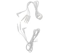 2 Piezas Cable Conector del Electrodo 2.35mm Blanco PVC | Cordón Extensible en Espiral, Funda Flexible Resistente, Conectores Chapados en Oro, Antienredos y Fácil Reemplazo para Uso