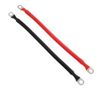 2 Piezas Cable de Conexión para Batería de Coche 2 Awg, Silicona | Cobre Estañado, Par , Terminales de Anillo, Marcas y Metro, para Bloques y Banco