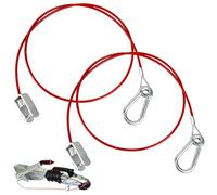 2 Piezas Cable de Remolque con Ganchos, 1 m Cable de Retención con Gancho, Remolque de Cable de Freno, Cuerda de Freno con Cabezal para Remolque, Cuerda de Acero Revestida para Remolques de Frenado