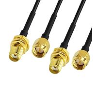 2 Piezas Cable SMA Macho a Hembra, Cable Coaxial RG174, Extensión Antena 3G 4G LTE WiFi, Baja Pérdida 50 Ohm para Router Inalámbrico, Radio CB, GPS, LAN, SDR, Dispositivos RF y Equipos de Red, 2M