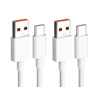 2 Piezas Cable USB 1,5 M, 6A Cable Carga Rápida Tipo C, Compatible con Cargador Turbo Tipo C de 120W, para Redmi Note 13, 12 Pro, 12S, 11S, Xiaomi 14, 13, 11 Lite/5G, Pad 6, 5, POCO F6, X6, X5, X4