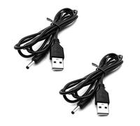 2 Piezas Cable USB a Conector Redondo 5V, Cable USB a DC 5V 0.5A, 5.5 x 2.1mm Conector, 0.8m, Compatibilidad Universal para Dispositivos con Entrada DC como Routers, Luces LED y Ventiladores USB