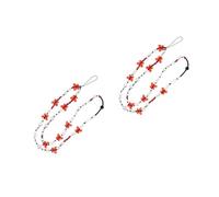 2 Piezas Cadena Decorativa para Teléfono Móvil Diy Cadena Colgante de Único y Elegante Accesorio Antipérdida para Fundas de Teléfono Correa Resistente y Duradera