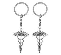 2 Piezas Caduceo Llavero Asistente Llavero Decoración Del Coche Llavero De Navidad Llavero Para Monedero Llavero Con Dije De Mensaje Bolso Monedero Llavero Médico Enfermero