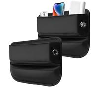 2 Piezas Caja de Almacenamiento para Asiento de Coche, Organizador Gap Asiento Coche, Organizadores de Asientos para Automóviles, Organizador para El Hueco Del Asiento Del Coche para Teléfonos Móviles