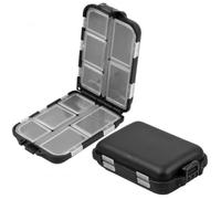 2 Piezas Caja de Aparejos de Pesca Plástico, Caja de Almacenamiento para Pesca Señuelos, Caja Pesca Compartimentos, Mini Caja de Aparejos, Dura Impermeable Pesca de Accesorios de Aesca