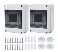 2 Piezas Caja de Distribución de Superficie, Caja Estanca Exterior Electrica 5 Modulos, IP65 Cajas Magnetotérmico, Caja Cuadro Electrico, Cajas para Instalación, Caja Conexiones Electricas para Casa