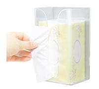 2 Piezas Caja de Pañuelos Autoadhesiva Montada en la Pared, Dispensador de Papel Práctico para Cocina Baño Oficina, Organizador de Servilletas y Toallitas de Papel