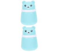 2 Piezas caja de soplo de polvo bebe botella aplicadora de esponja contenedores de viaje para el cuidado de la piel estuche de borlas para niños Precioso estuche para polvos WATIIFUFU