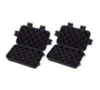 2 Piezas Caja de Supervivencia Compacta de Plástico Negro | Diseño Hermético, Resistente a Golpes y Presión, Formato Pequeño para Explorador y Uso al Aire Libre Color Aleatorio