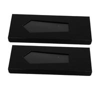 2 Piezas Caja para Corbatas Negra Tapa y Ventana, Papel Rígido | Organizador Compacto para Viaje y Evento Especial, Refuerzo Inferior, Presentación y Protección