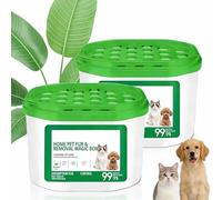 2 piezas Cajas MáGica Eliminar Olor Pelo Mascotas, PortáTil Cajas MáGica Pelo Mascotas,Caja MáGica Multifuncional Para PurificacióN De Aire,FóRmula De Extracto De Plantas,Frescura Duradera Para El.