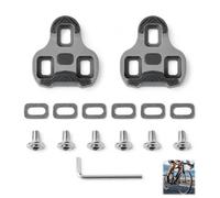 2 Piezas Calas de Ciclismo Look Kéo, Calas Bicicleta Carretera,4,5° Flotación, 3 Orificios, Tacos para Pedales de Carretera Blade 2 MAX Carbon Classic 3 Easy PowerTap, TPU, Gris