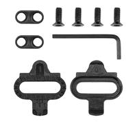 2 Piezas Calas MTB SPD para Pedales Autobloqueantes de Bicicleta, Calas Tacos de Bicicleta Compatibles con SPD, para Hombres y Mujeres, Ciclismo de Montaña y de Carretera al Aire Libre (Negras)
