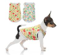 2 Piezas Camisetas para Perros,Camisa para Perro Camisetas Transpirable Camisetas de Playa de Verano Camiseta sin Mangas Ropa de Mascotas para Perros y Gatos Pequeños(S)
