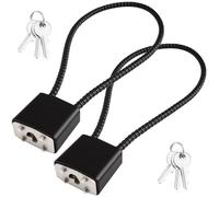 2 Piezas Candado Cable Acero, Candado de Cable de Seguridad con Llave, Candado Taquilla con Llave, Candado Largo para Maleta, Puerta, Bicicleta, Garaje, Gimnasio, Taquilla
